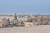 Utenbach im Winter Blick von der Wormstedter Straße